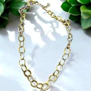 🔥 Gorgeous 2 Tone Gold Tone/ Silver Tone Necklace